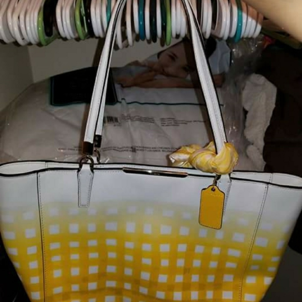 Coach purse with matching scarf